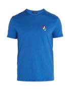 Matchesfashion.com Alexander Mcqueen - Embroidered Cotton Jersey T Shirt - Mens - Blue Multi