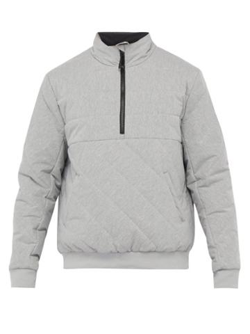 Matchesfashion.com Lndr - Padded Half Zip Jersey Sweater - Mens - Grey