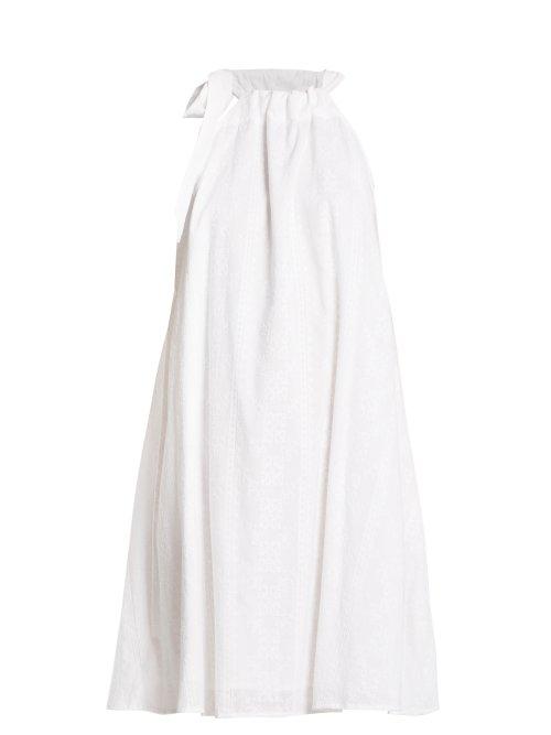 Matchesfashion.com Kalita - Charlie Embroidered Cotton Tunic Dress - Womens - White
