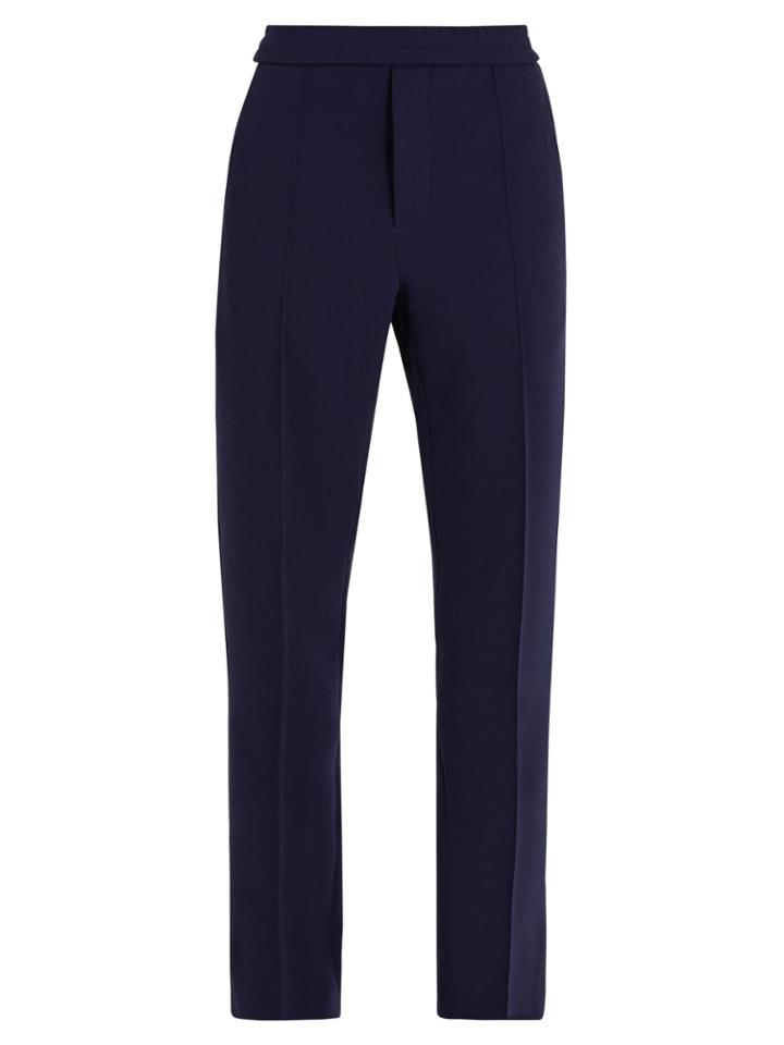 Valentino Straight-leg Stretch-cady Track Pants