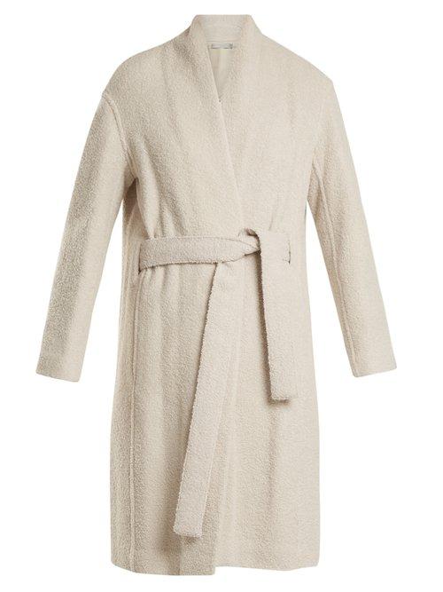 Matchesfashion.com Vince - Tie Waist Wool Blend Coat - Womens - Cream