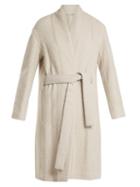 Matchesfashion.com Vince - Tie Waist Wool Blend Coat - Womens - Cream