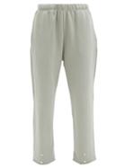 Matchesfashion.com Les Tien - Turn-up Cuff Cotton-jersey Track Pants - Womens - Light Grey