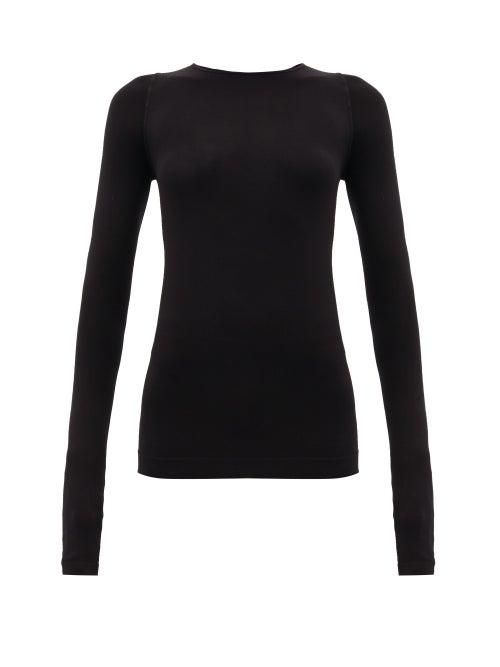 Matchesfashion.com Rick Owens - Long-sleeved Stretch-jersey Top - Womens - Black