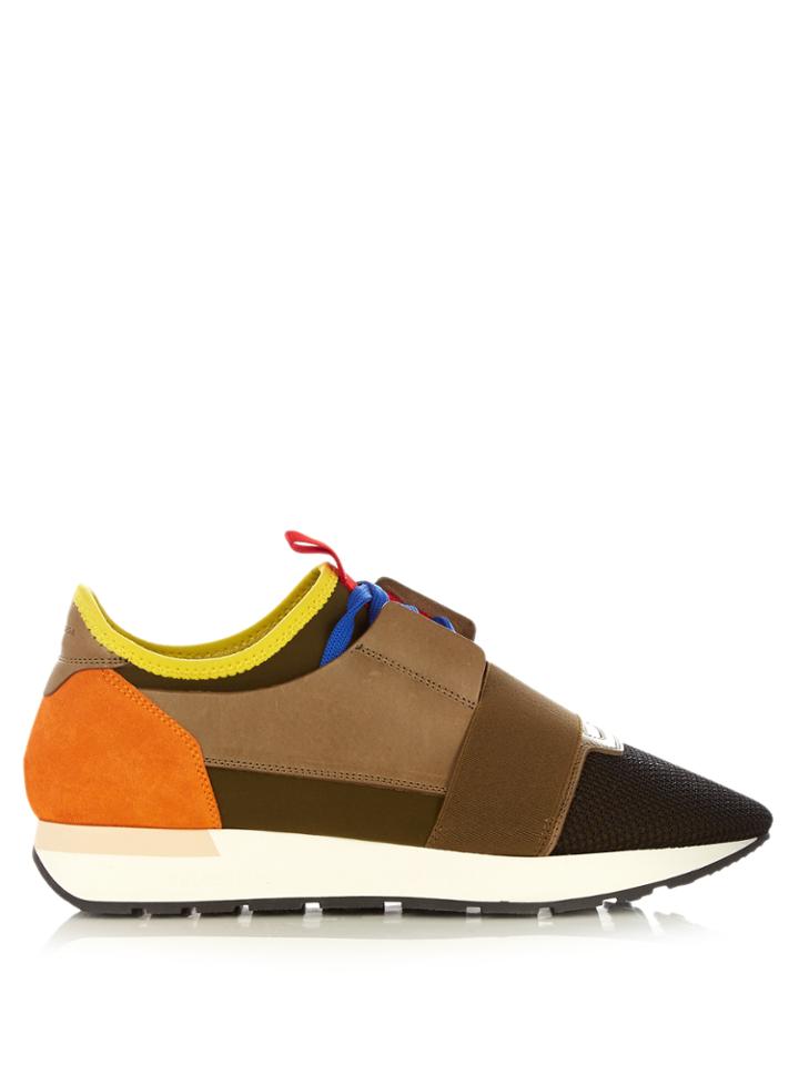 Balenciaga Race Runners Panelled Low-top Trainers