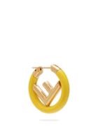 Matchesfashion.com Fendi - F Is Fendi Single Hoop Earring - Womens - Yellow