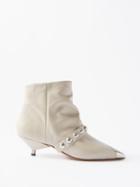 Isabel Marant - Donatee Leather Ankle Boots - Womens - White