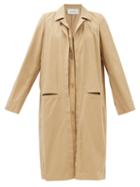 Lemaire - Single-breasted Layered Cotton-gabardine Coat - Womens - Beige
