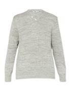 Matchesfashion.com Inis Mein - Donegal Hurler Two Button Linen Sweater - Mens - Beige