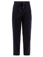 A.p.c. - Etienne Drawstring-waist Wool-blend Twill Trousers - Mens - Dark Navy