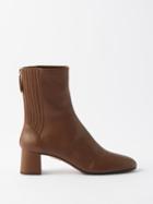 Aquazzura - Saint Honore Bootie 50 Leather Ankle Boots - Womens - Tan