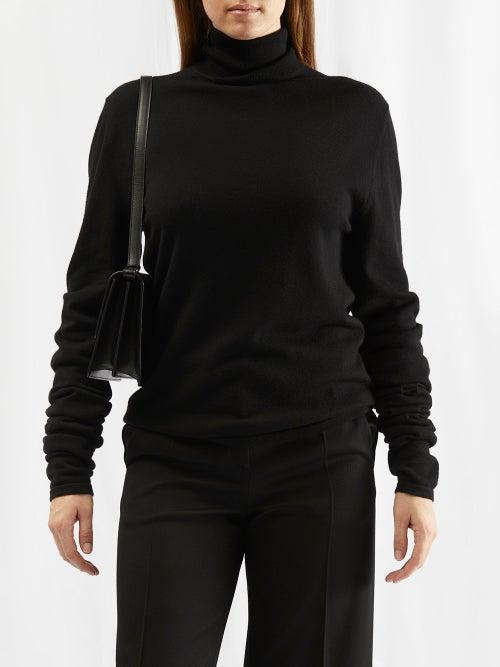 The Row - Carlus Longline-cuff Roll-neck Sweater - Womens - Black