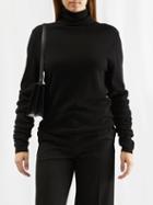 The Row - Carlus Longline-cuff Roll-neck Sweater - Womens - Black