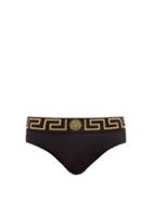 Matchesfashion.com Versace - Logo Jacquard Swim Briefs - Mens - Black