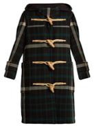 Burberry Salhouse Hooded Tartan Wool Coat