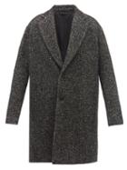 Raey - Single-breasted Wool-blend Relaxed Coat - Mens - Black Multi
