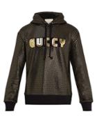 Matchesfashion.com Gucci - Star Print Hooded Cotton Sweatshirt - Mens - Black