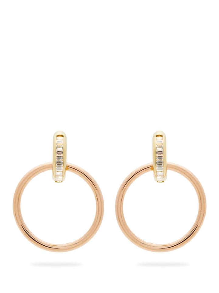 Spinelli Kilcollin Theano Diamond, 18kt Gold & Rose-gold Earrings