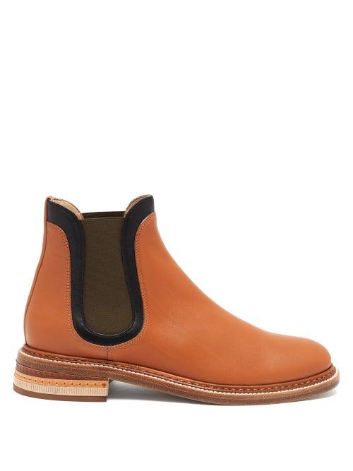 Matchesfashion.com Gabriela Hearst - Carlos Colour Block Leather Chelsea Boots - Womens - Tan