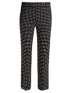 Matchesfashion.com Haider Ackermann - Slim Fit Polka Dot Print Trousers - Womens - Black White