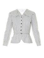 Oscar De La Renta Daisy Polka-dot Print Jacket