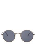 Matchesfashion.com Oliver Peoples - X The Row After Midnight Round Titanium Sunglasses - Mens - Black