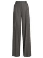 Redvalentino High-rise Wide-leg Wool-blend Trousers