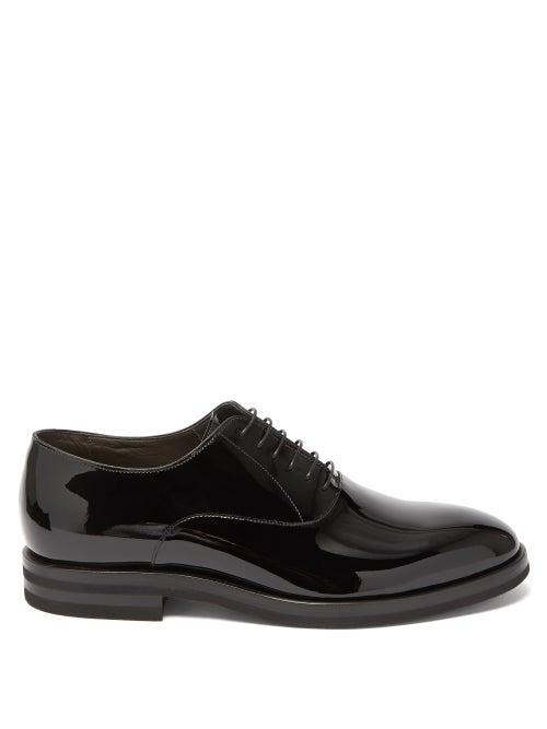 Matchesfashion.com Brunello Cucinelli - Patent-leather Oxford Shoes - Mens - Black