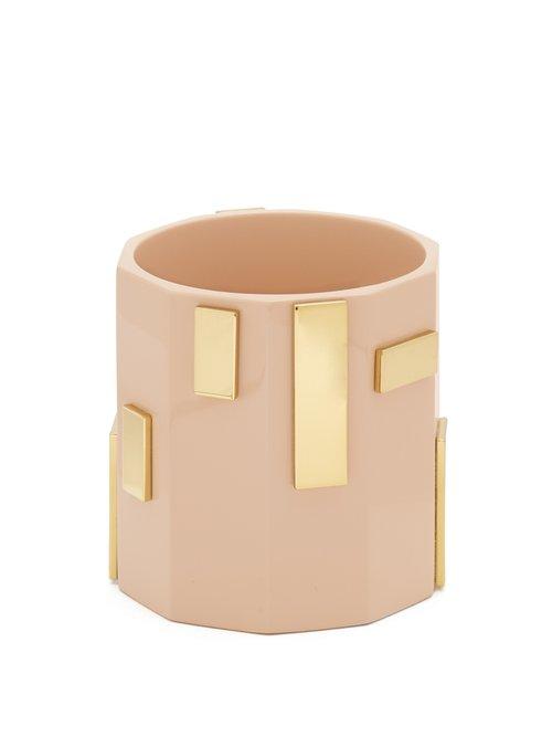 Matchesfashion.com Objet Singulier - Plaque Embellished Cuff - Womens - Pink