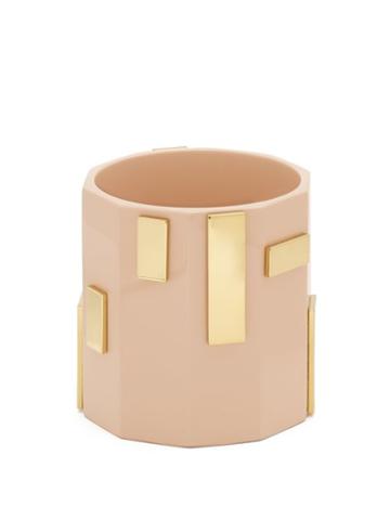 Matchesfashion.com Objet Singulier - Plaque Embellished Cuff - Womens - Pink