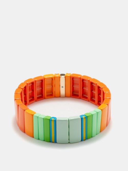 Roxanne Assoulin - The Big Squeeze Enamel Bracelet - Womens - Orange Multi