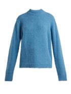 Matchesfashion.com Tibi - Cozette Wool Blend Sweater - Womens - Blue