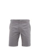 Matchesfashion.com Orlebar Brown - Dane Ii Cotton-blend Twill Shorts - Mens - Grey