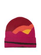 Jw Anderson - Landscape-intarsia Wool-blend Beanie - Womens - Red Multi