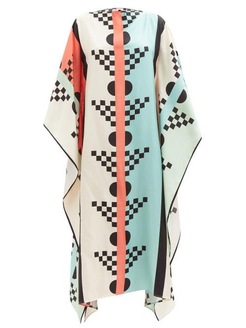 Louisa Parris - Pite Printed-silk Kaftan Dress - Womens - Multi