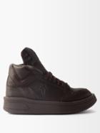 Rick Owens Drkshdw X Converse - Turbowpn Weapon Leather High-top Trainers - Mens - Burgundy