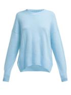 Matchesfashion.com Allude - Round Neck Cashmere Sweater - Womens - Blue