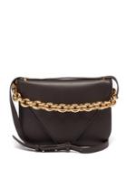 Bottega Veneta - Mount Leather Shoulder Bag - Womens - Dark Brown