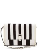 Proenza Schouler Striped Knit And Leather Cross-body Bag