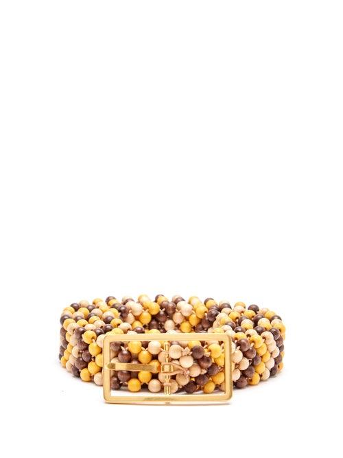 Matchesfashion.com Bottega Veneta - Cintura Wooden-bead Belt - Womens - Multi