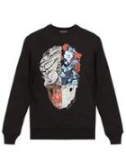 Matchesfashion.com Alexander Mcqueen - Patchwork Skull Print Sweatshirt - Mens - Black Multi
