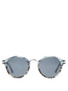 Matchesfashion.com Cartier Eyewear - Round Marbled Acetate Sunglasses - Mens - Tortoiseshell