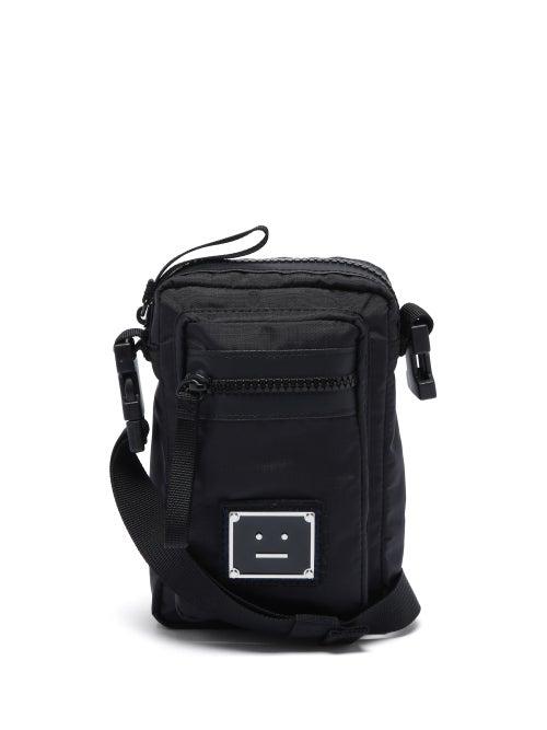 Matchesfashion.com Acne Studios - Face-plaque Ripstop Cross-body Bag - Mens - Black