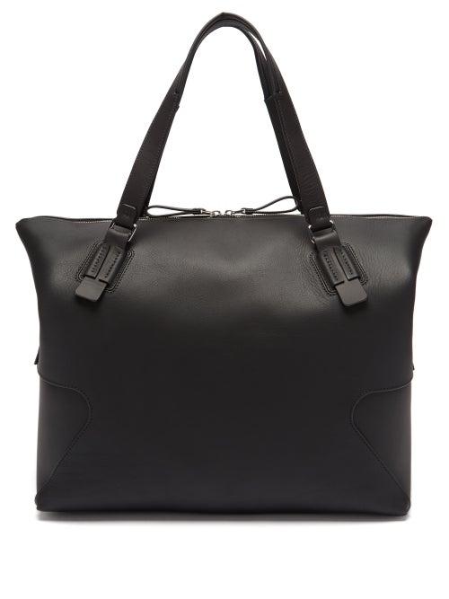 Bonastre - Panelled Smooth-leather Holdall - Mens - Black
