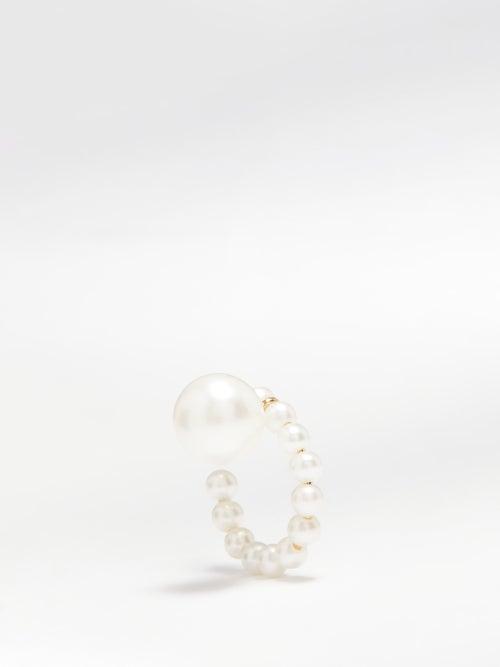 Sophie Bille Brahe - Lien Des Perles Pearl & 14kg Gold Single Earring - Womens - Pearl