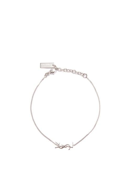 Saint Laurent - Logo Chain Bracelet - Womens - Silver
