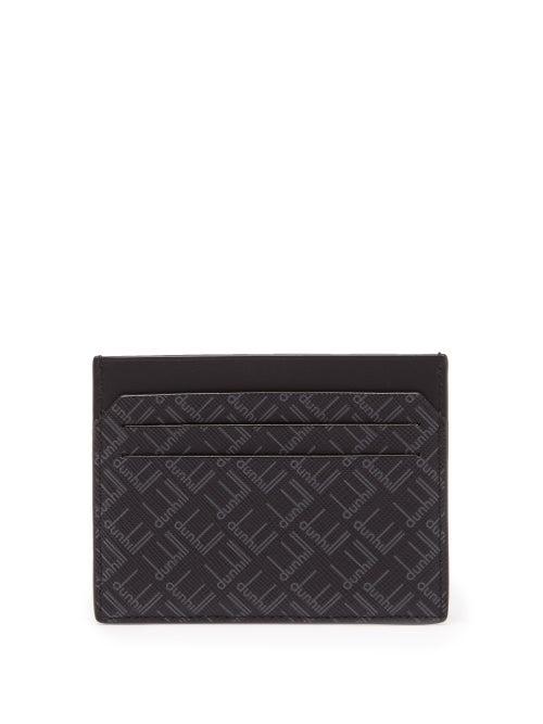 Dunhill - Signature-logo Coated-canvas Cardholder - Mens - Black