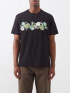 Amiri - Flower Logo-print Cotton-jersey T-shirt - Mens - Black
