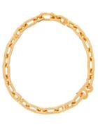 Matchesfashion.com Balenciaga - B-logo Chain-link Necklace - Womens - Gold