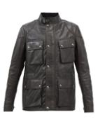 Belstaff - Fieldmaster Waxed-leather Jacket - Mens - Black